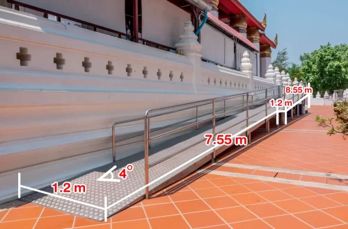 มีทางลาดด้านหลังวิหาร